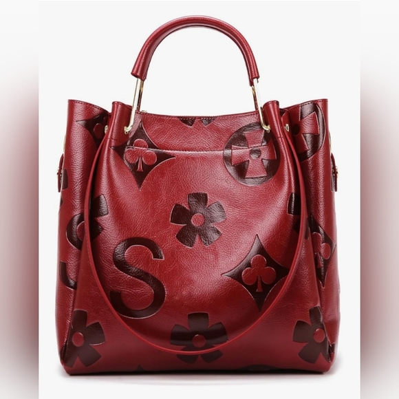 travistar Handbags - Elegant Red Designer Tote Bag